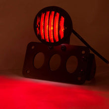 Amazicha Motorcycle Tail Light LED Brake Light Rear Light 1" Side Mount License Plate Bracket Holder for Harley Bobber Chopper Cruiser Custom Bike Honda Yamaha Suzuki Kawasaki