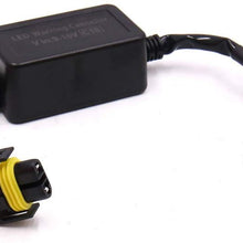 uxcell 2 Pcs H8 H9 H11 LED Canbus Error Anti-Flicker Resistor Adaptor Decoder Replacement for Car