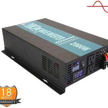 WZRELB 2000W 24V 120V Pure Sine Wave Solar Power Inverter with Remote Control Switch