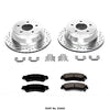 Power Stop K2003 Rear Z23 Carbon Fiber Brake Pads with Drilled & Slotted Brake Rotors Kit