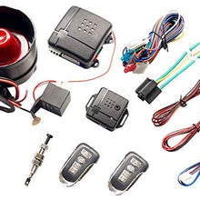 JYEMDV Car Universal Central Locking Kit & Alarm System with Immobiliser Shock Sensor