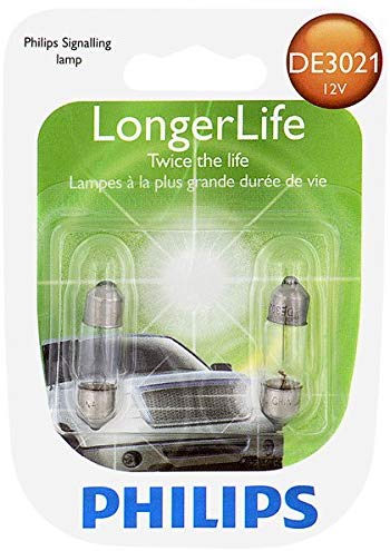 Philips DE3021 LongerLife Miniature Bulb, 2 Pack