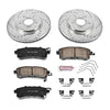 Power Stop K5432 Front Z23 Carbon Fiber Brake Pads with Drilled & Slotted Brake Rotors Kit