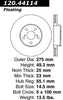 Centric Parts 121.44114 C-Tek Standard Brake Rotor