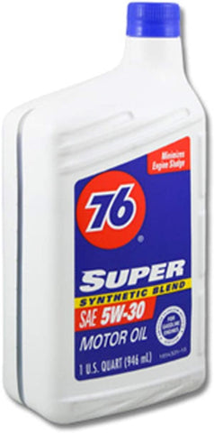 Super Motor (Pack of 12) 76 Oil Synthetic, 5W-30, 1Qt