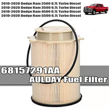 6.7 Cummins Fuel Filter 68157291AA for Ram 2500 3500 4500 6.7L Turbo Diesel Engines Years 2011 2012 2013 2014 2015 2016 2017 2018 2019 2020- Replacement Dodge Ram 6.7L L6 Cummins Diesel Fuel Filter