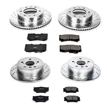 Power Stop K2820 Front and Rear Z23 Carbon Fiber Brake Pads with Drilled & Slotted Brake Rotors Kit