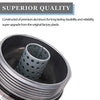 Oil Filter Housing Cap Assembly 15620-31060 for Toyota Tundra RAV4 4Runner Camry Highlander Tacoma Avalon Sienna Venza Lexus RX350 Replace 1562031060 15643-31050 Oil Filter Housing Caps with Oil Plug
