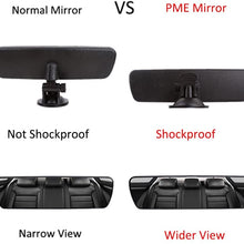 PME 9.8” Day/Night Rear View Mirror, Universal Car Truck Mirror Interior Rear View Mirror Suction Cup Rearview Mirror - Deluxe Version,Plain Mirror