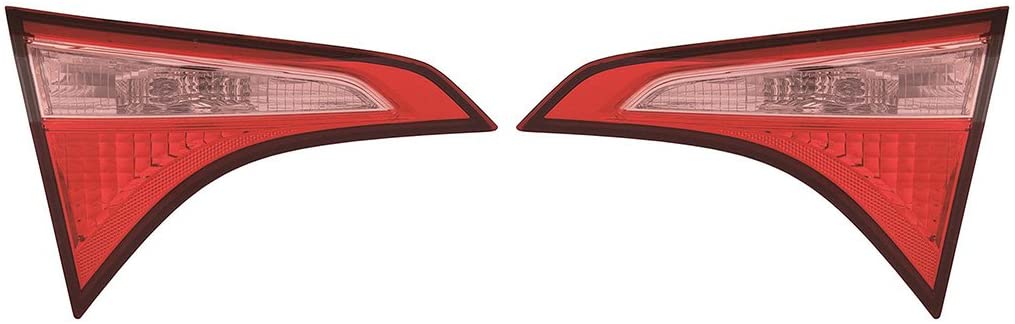 For Toyota Corolla 2017 Assembly Inner Model Halogen Driver Tail Light Left and Passenger Right Side Pair (CAPA Certified) TO2802135, TO2803135