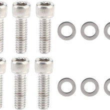 SANON SBC Valve Cover Bolts 104003 with Gasket Fit for 265 283 302 305 327 350 400 SB 8Pcs