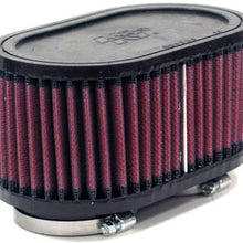 K&N Universal Clamp-On Filter: High Performance, Premium, Washable, Replacement Engine Filter: Flange Diameter: 2.0625 In, Filter Height: 3 In, Flange Length: 0.625 In, Shape: Oval, R-2300