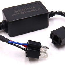 uxcell 2 Pcs H4 LED Canbus Error Anti-Flicker Resistor Adaptor Decoder Canceller Replacement for Auto