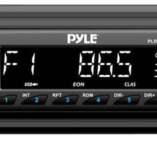 Car Stereo Head Unit Receiver - Premium In Dash AM/FM-MPX Tuning Media Radio with MP3 Playback, LCD Display & Preset Station Memory - USB, SD & Aux Inputs - Remote Control Included - Pyle PLR34M