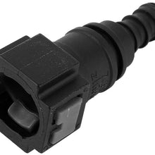 Line Hose Pipe, Premium Car Gas Fuel Inline Line Hose Pipe Tube Quick Release Coupler Connector Accessory Black