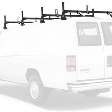 Vantech Aluminum H1 Rack 2 Bar System for a Chevy Express 1996-On Black