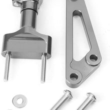 Mallofusa Motorcycle Stabilizer Steering Damper Bracket Mount Holder Kit Compatible for Honda CB600F Hornet 2007 2008 2009 2010 2011 2012 2013 2014 2015 2016 Silver