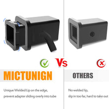 MICTUNING 2-1/2 inches Class V to 2 inches Class III and IV Trailer Hitch Receiver Adapter, 2.5 inches to 2 inches Reducer Sleeve with Hitch Pin and Clip