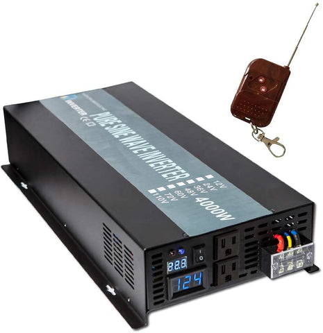 WZRELB RBP400024VCRT 4000W 24V 120V Pure Sine Wave Solar Power Inverter with Remote Control Switch