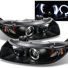 For 06-11 Honda Civic 2DR Coupe Black Bezel Dual Halo Ring Projector Headlights Driver Passenger Lamps