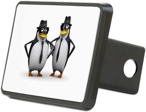 Rectangular Hitch Cover Cool Penguins