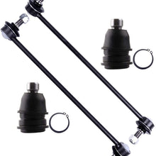 SCITOO 4pcs Suspension Kit 2 Front Lower Ball Joint 2 Front Left Right Stabilizer/Sway Bar End Link fit for 2007-2012 Hyundai Santa Fe Kia Sorento K90375 K750204