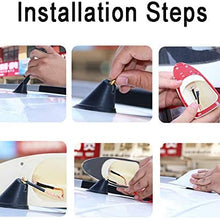 FOLCONROAD Car Auto Shark Fin Antenna Roof Aerial Base Radio Signal [Silver][US Warehouse]