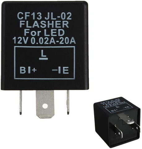 iJDMTOY (1) 3-Pin CF-13 CF13 EP34 Electronic Flasher Relay Fix Compatible With LED Turn Signal Light Bulbs