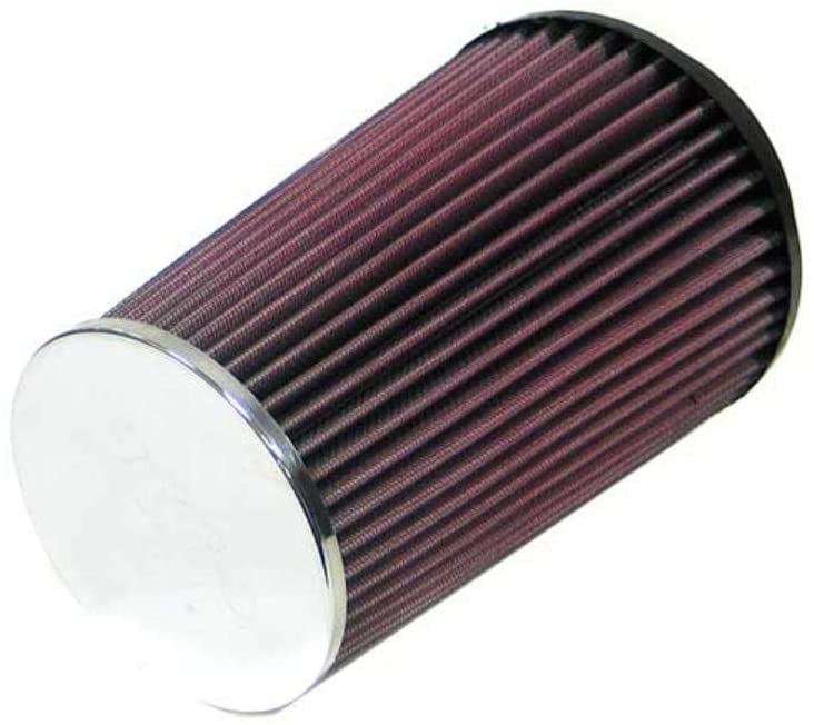 K&N Universal Clamp-On Air Filter: High Performance, Premium, Washable, Replacement Filter: Flange Diameter: 4 In, Filter Height: 8 In, Flange Length: 0.625 In, Shape: Round Tapered, RC-4580