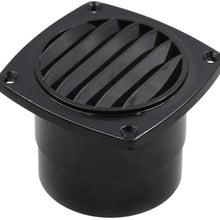 Gazechimp Round Air Vent ABS Louver Grille Cover Black for Rv/Yacht/Boat