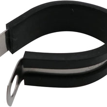 1" Cable Clamp Stainless Steel Insulated Rubber Cushioned – Cable Clamp, Pipe Clamp, Hose Clip, Line Clamp and Wire Clamp (12 Pack)