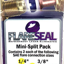 FlareSeal 10 Pack 1/4" Model FS04-10PK Leak Free SAE Flare Connections - Refrigerant - Refrigeration, HVAC, Ductless or Mini Split. Thread Lock Coated Copper Gasket Crush Seal (10, 1/4") …