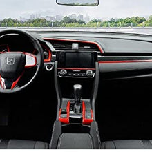 Xotic Tech Carbon Fiber Pattern Interior Center Console Dashboard Cover Trim Molding Sticker Decoration for Honda Civic 10th 2016 2017 2018 2019 2020 (Pack of 3)