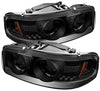 GMC Yukon 00-06/GMC Yukon Denali 01-06 Projector Headlights-LED Halo-Black Smoke