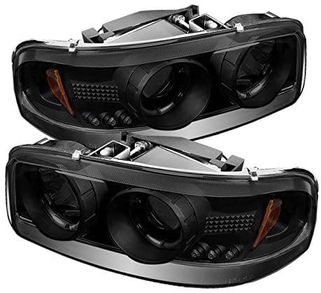 GMC Yukon 00-06/GMC Yukon Denali 01-06 Projector Headlights-LED Halo-Black Smoke