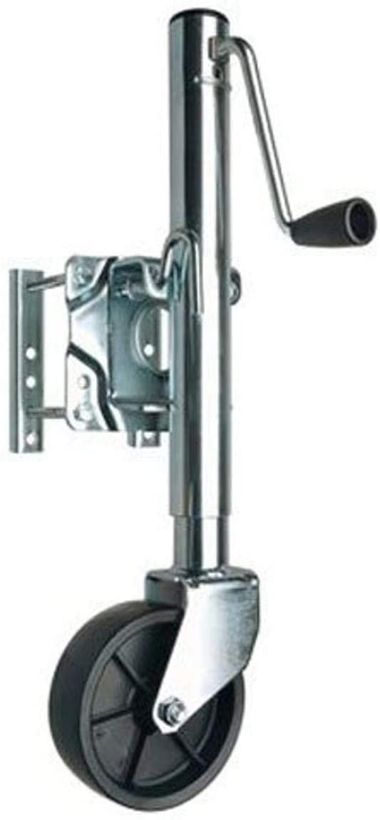 REESE Towpower 74410 Trailer Jack, Heavy-Duty Swivel Mount, 6-Inch Wheel, Chrome