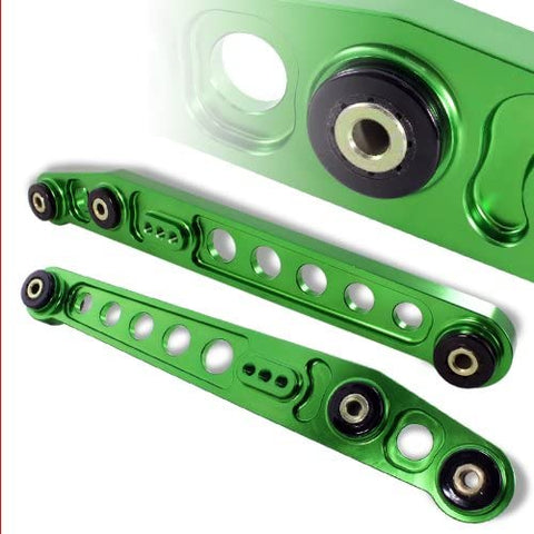 JDM Green Aluminum Rear Lower Control Arms LCA Bushing Compatible with 1996-2000 Honda Civic