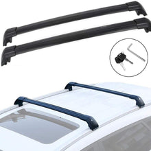 iina fit for MKC Cross Bar Crossbars Roof Rails Roof Rack 2015-2019, Silver - Pair