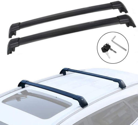 iina fit for MKC Cross Bar Crossbars Roof Rails Roof Rack 2015-2019, Silver - Pair