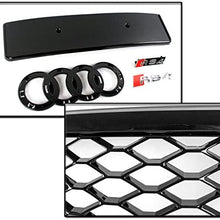 ZMAUTOPARTS For 2009-2012 Audi A4 / S4 B8 8T RS5 Style Honeycomb Mesh Hex Grille Gloss Black