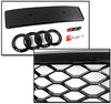 ZMAUTOPARTS For 2009-2012 Audi A4 / S4 B8 8T RS5 Style Honeycomb Mesh Hex Grille Gloss Black