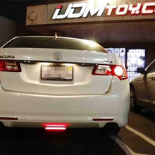 iJDMTOY (1) Universal Fit Brilliant Red 24-SMD LED Light Bar Compatible With Car As Rear Fog Light or 3rd Brake Tail Lamp