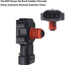 Kunttai 213-796 Manifold Absolute Pressure Sensor 09359409 MAP Sensor 1 Bar Fit for GM Buick Cadillac Chevrolet Silverado 1995-2011
