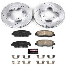 Power Stop K697 Front Z23 Carbon Fiber Brake Pads with Drilled & Slotted Brake Rotors Kit