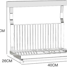 Chenbz Kitchen Rack, Dish Plate Wall Hanging Frame Stainless Steel Drain Rack Hanging Free Punching Dish Plate