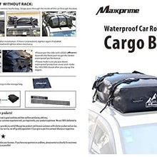 MAXXPRIME Waterproof Cargo Bag, Heavy Duty Rooftop Soft-Shell Carrier Bag with Handles - Works with or Without Roof Rack, Best for Traveling, Cars, Vans, SUVs