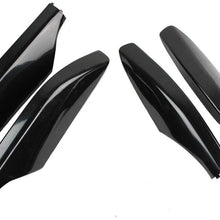 RANZHIX 4Pcs Roof Rack Cover Shell Set Black ABS Car Roof Luggage Rack Bar Rail End Cap Protective Cover Shell Fit for Toyota Land Cruiser Prado Fj120 2003-2009
