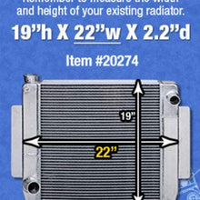 Maxx Power FD CHRY Style Tri Flow Aluminum Radiator 22 Inch 3 Pass Cooling