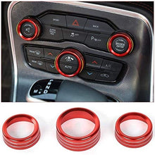 HKPKYK for Dodge Charger Challenger 2015-2020+, Interior Mouldings Air Conditioner Switch CD Knob Ring