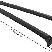 Roof Rack Crossbars, 2Pcs Black 165lb Rack Rail Top Luggage Carrier Kit With Keys for Land Rover Discovery 4 LR4 2010-2016